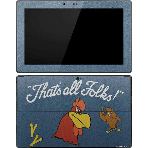 Looney Tunes Foghorn Leghorn Thats All Folks Surface Pro Tablet Skin